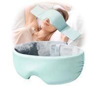 auvstar Schlafmaske für Frauen Männer Weighted Eye Mask Seiden Schlafmaske Augenmaske aus Baumwolle, Ergonomisch Verstellbare Augenbinde für Reise Flugzeug - Einheitsgröße