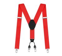 AUYAO Herren Hosenträger Hosenträger Extra Stark Breit Y Form | Unisex 3,5 Cm mit Sehr Starken 4 Clips Heavy Duty Men Braces Einstellbar Elastisch Einheitsgröße Hosenträger