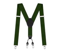 AUYAO Herren Hosenträger Hosenträger Extra Stark Breit Y Form | Unisex 3,5 Cm mit Sehr Starken 4 Clips Heavy Duty Men Braces Einstellbar Elastisch Einheitsgröße Hosenträger