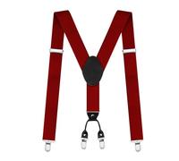 AUYAO Herren Hosenträger Hosenträger Extra Stark Breit Y Form | Unisex 3,5 Cm mit Sehr Starken 4 Clips Heavy Duty Men Braces Einstellbar Elastisch Einheitsgröße Hosenträger