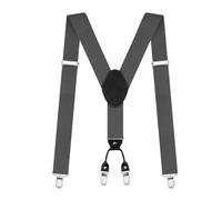 AUYAO Herren Hosenträger Hosenträger Extra Stark Breit Y Form | Unisex 3,5 Cm mit Sehr Starken 4 Clips Heavy Duty Men Braces Einstellbar Elastisch Einheitsgröße Hosenträger