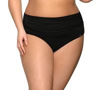 AVA Dame Bikini-Slip Unterhose Bademode Strand Musterlos Setteil SF-13/8, Schwarz,XL