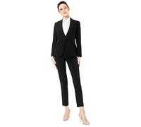 Ava Luke Hosenanzüge Für Damen Elegant Zweiteilig, Hosenanzug 2-teilig Anzüge Für Damen Schwarz 40