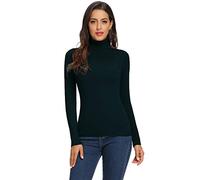 AVACOO Damen Rollkragenpullover Strickpullover Basic Super Soft Pullover 2025 Schwarz M 38