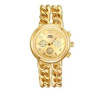 Avaner Armbanduhr Damen Uhr mit arabische Ziffern und DREI Separate Dekorative Zifferblätter Stilvolle Edelstahl Damenuhr Abnehmbares Armband Quarzuhr für Frauen