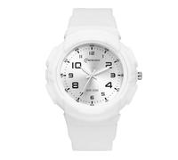 Avaner Armbanduhr Kinderuhren für Teenager: Weiße Sportliche wasserdichte Analoge Quadratische Uhr Silikonarmband Jelly Uhr für Jungen und Mädchen