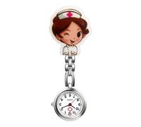 Avaner Krankenschwesteruhr Cartoon Taschenuhr mit Clip Schwesteruhr Kitteluhr FOB Uhr Pflegeruhr Anlog Quarzuhr für Arzt Doktor Krankenschwester Medical
