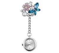 Avaner Krankenschwesteruhr Specht Eule Pflegeruhr Analog Quarzwerk FOB Pulsuhr Ansteckuhr Pfau Schmetterling Elefant Schwesternuhren mit Pin/Clip Set Arzt Doktor Medical Taschenuhr