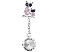 Avaner Krankenschwesteruhr Specht Eule Pflegeruhr Analog Quarzwerk FOB Pulsuhr Ansteckuhr Pfau Schmetterling Elefant Schwesternuhren mit Pin/Clip Set Arzt Doktor Medical Taschenuhr