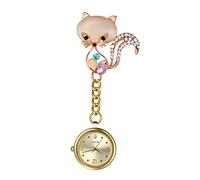 Avaner Krankenschwesteruhr Specht Eule Pflegeruhr Analog Quarzwerk FOB Pulsuhr Ansteckuhr Pfau Schmetterling Elefant Schwesternuhren mit Pin/Clip Set Arzt Doktor Medical Taschenuhr