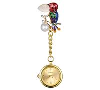 Avaner Krankenschwesteruhr Specht Eule Pflegeruhr Analog Quarzwerk FOB Pulsuhr Ansteckuhr Pfau Schmetterling Elefant Schwesternuhren mit Pin/Clip Set Arzt Doktor Medical Taschenuhr