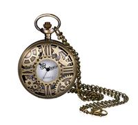 Avaner Taschenuhr mit Kette Krone: Analoge Quarz Taschenuhr mit Arabische Ziffern Pocket Watch Pullover Kette Geschenk für Männer Vater Ehemann Bruder