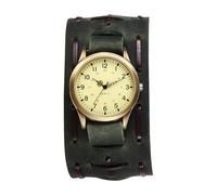 Avaner Uhren Damen Herren Echtleder: Halloween Armbanduhr Breites Abnehmbares Lederarmband Retro Steampunk Herrenuhr Motorraduhren Vintage Analog Quarzuhr für Männer