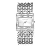 Avaner Uhren Damen Rechteckige Armbanduhr: Glänzende Zifferblätter Großes Zifferblatt Diamant Uhr mit Breites Armband Analoger Quarz Uhr Verstellbare Schnalle Damenuhr als Geschenk