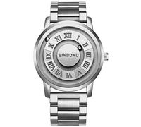 Avaner Uhren Herren Edelstahl Armband: Konzept Herrenuhr Magnetische Levitation 3ATM wasserdichte Uhr Römische Ziffernskala Abnehmbares Edelstahlarmband Armbanduhr Analog Quarzuhr Geschenk für Männer
