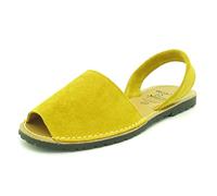 Avarca Damen Sandalen Leder Abarca Menorquina Menorca Schuhe spanische Echtleder Barca Gelb EU 38