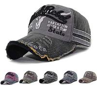 AVASAGS Baseball Kappe für Männer und Frauen, Vintage Baseballmütze Basecap Baseballcap, Outdoor Freizeit Einstellbare Retro Mützen Caps Kappe (A-Schwarz)