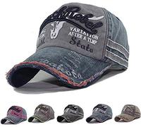 AVASAGS Baseball Kappe für Männer und Frauen, Vintage Baseballmütze Basecap Baseballcap, Outdoor Freizeit Einstellbare Retro Mützen Caps Kappe (A-Blau)