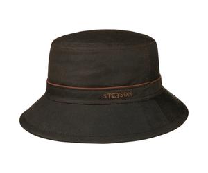 Avasun Waxed Cotton Bucket Stoffhut by Stetson dunkelbraun S (54-55 cm)