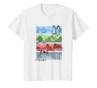 Avatar: The Last Airbender Four Nations Endemic Animals T-Shirt, Kinder, Weiß, 128