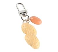 Avejjbaey Schlüsselanhänger in Erdnussform, elegant, aus PVC und Legierung, Taschenanhänger, Geschenk, Erdnüsse mit Erdnüssen, As shown in the figure