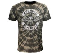 Avenged Sevenfold a7x Deathbat Crest Dip Dye T-Shirt - Offizielles Merchandise M Grau
