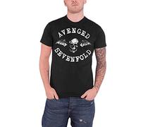 Avenged Sevenfold Deathbat Crest Logo offiziell Herren Nue Schwarz T Shirt