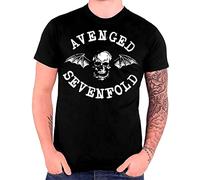 Avenged Sevenfold Deathbat Crest Logo offiziell Herren Nue Schwarz T Shirt