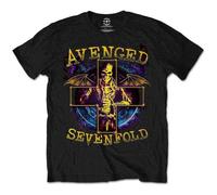 Avenged Sevenfold Herren Stellar Kurzarm T-Shirt, Schwarz, XXL