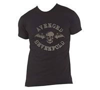 Avenged Sevenfold T Shirt Classic Deathbat Hi-Build Nue offiziell Unisex Schwarz L