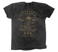 Avenged Sevenfold Unisex T Shirt Seize The Day Band Logo Official Unisex Dip Dye Black T-Shirt, Black,