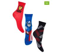 Avengers 3er-Set: Socken "Avengers Classic" in Bunt - Größe 23-26 | Babysocken Strumpfhosen
