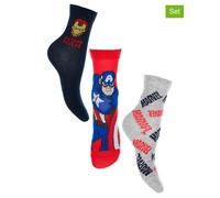 Avengers 3er-Set: Socken "Avengers Classic" in Bunt - Größe 23-26 | Babysocken Strumpfhosen