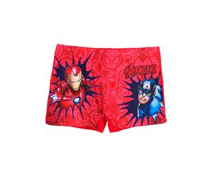 Avengers Badehose "Avengers Classic" in Rot - Größe 104 | Kinder Bademode