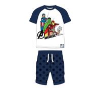 Avengers Bekleidungsset für Jungen: Kurzes Shirt und Hose in Weiß/Blau, 104