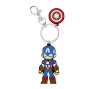 Avengers Captain America Cartoon Silikon Rot und Blau Charm Schlüsselanhänger GH00332RL.PH, blau, Einheitsgröße, Cartoon