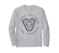 Avengers Endgame Iron Man I Love You 3000 Quote Circle Logo Langarmshirt