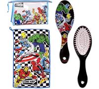 Avengers Kulturbeutel mit Kamm, Handtuch und Tasche für Avengers, Kulturbeutel für Reisen oder Schule, bunt, Transparente Kosmetiktasche mit Reißverschluss