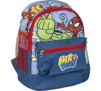 Avengers Trekking Style Backpack - Mehrfarbig - 23x27x15cm-Hergestellt aus Polyester-Kinderrucksack mit mehreren Taschen-Verstellbarer Gurt und Griffe