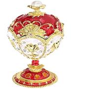 AVFORA Exquisite handgefertigte Fabergé-Ei-Schmuckschatulle - einzigartiger Schmuck-Organizer for Ringe und Ohrringe - aufklappbare Emaille-Box - perfektes Ostereier-Sammlerstück