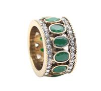 AVFORA Vintage türkische Fingerringe Frauen rund oval Harz Kristall Caesar Ring Antik Gold Farbe ethnische Männer Hochzeit Schmuck Krone Ring