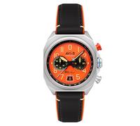 AVI-8 Bell X-1 Machbuster Chronograph für Herren, 41 mm, Lederarmband, AV-4118, Rost-Orange