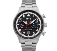 AVI-8 Armbanduhr Herren HAWKER HURRICANE DUAL TIME AV-4088 AV-4088-11 Noir