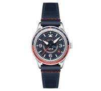 AVI-8 Flyboy Airmaster GMT Automatikuhr für Herren, 40 mm, mit Lederband, AV-4128, Armband