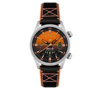 AVI-8 Hawker Harrier HUD Automatikuhr für Herren, 44 mm, mit Gummi-/Lederband, AV-4117, Farbverlauf Orange, 44.0, Hud Automatik