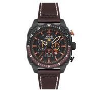 AVI-8 Hawker Hunter Atlas Dual Time Chronograph Ruß schwarz