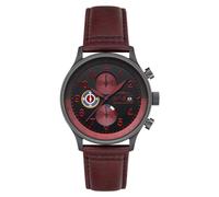 AVI-8 Hawker Hurricane Herren-Chronograph, 43,5 mm, mit Lederband, AV-4011, Blutrot