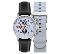 AVI-8 Hawker Hurricane Herren-Chronograph, 43,5 mm, mit Lederband, AV-4011, Verblasstes Blau