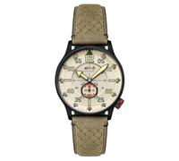 AVI-8 Hawker Typhoon Baldwin Automatikuhr für Herren, 42 mm, Lederarmband, AV-4119, Dunkles Khaki, Baldwin Automatik