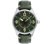 AVI-8 Herren 42mm Spitfire Smith Automatik Reading Uhr mit Lederarmband AV-4090-03